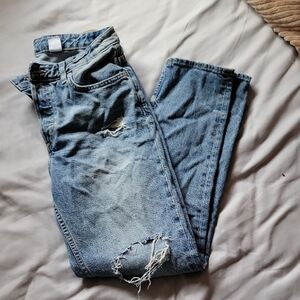 H and M Distressed Blue Jeans